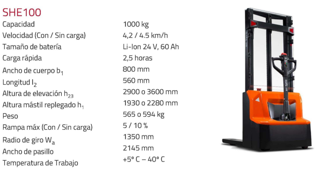 Nuevo Apilador Bt Tyro She Tecnodelsa Carretillas Elevadoras