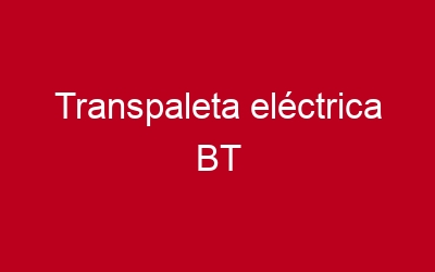 Transpaleta eléctrica BT